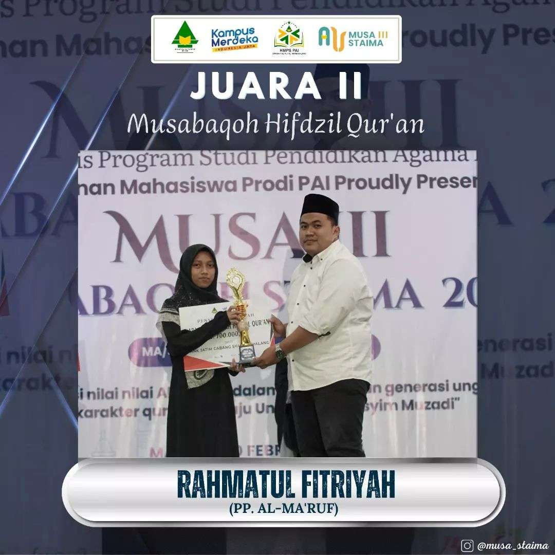 Juara 2 Musabaqoh Hifdzul Quran (MHQ)
