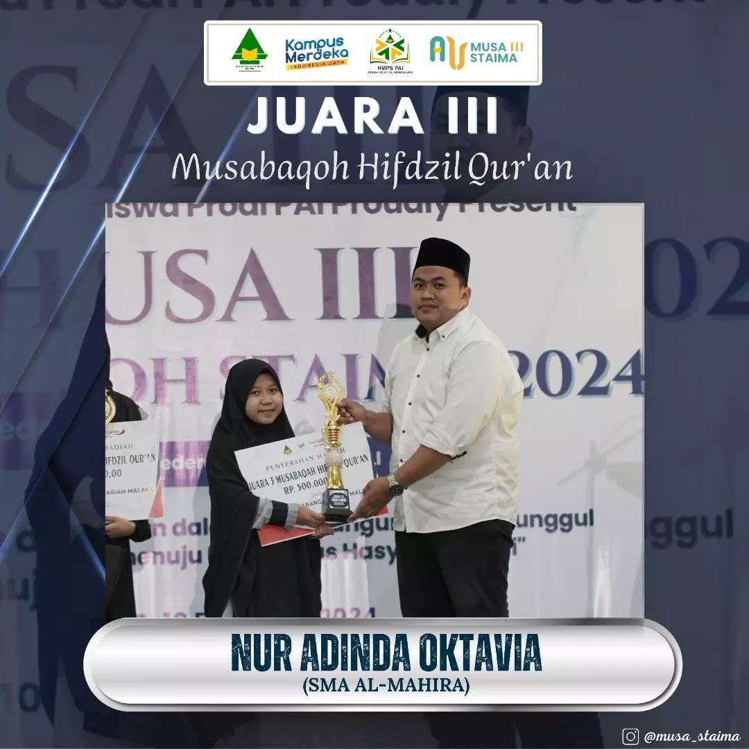 Juara 3 Musabaqoh Hifdzul Quran (MHQ)