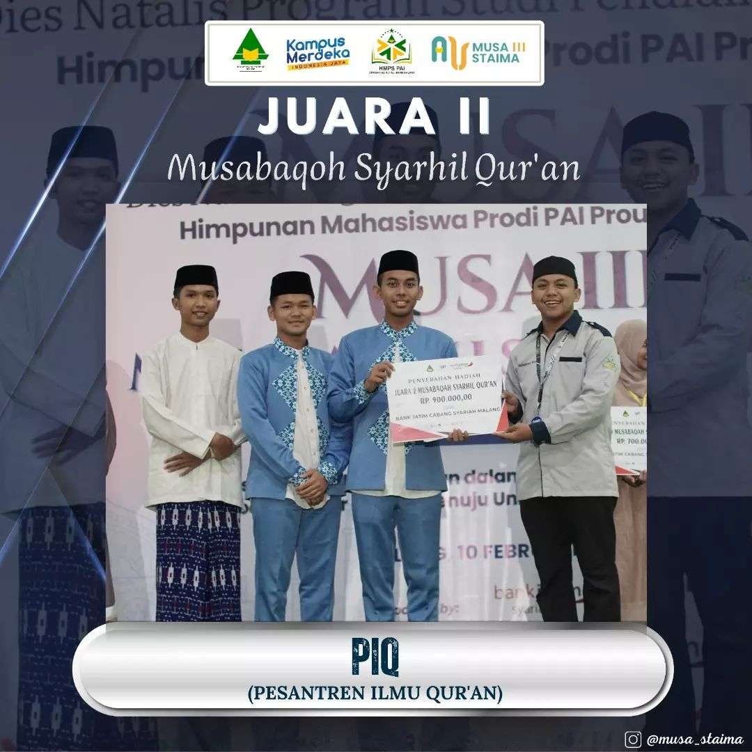 Juara 2 Musabaqoh Syarhil Qur'an